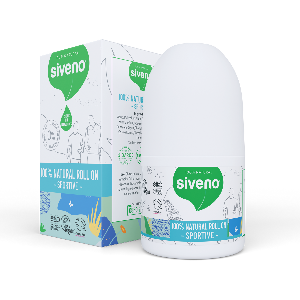 Siveno 100% Natural Roll-On SPORTIVE 50ml